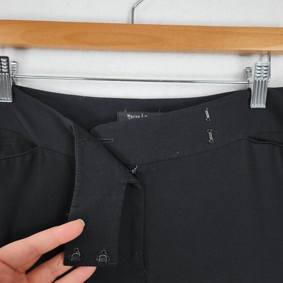 WHBM Pants Womens 8 Black Legacy Modern Boot Cut Mid Rise Flat Front Classic - Picture 4 of 13